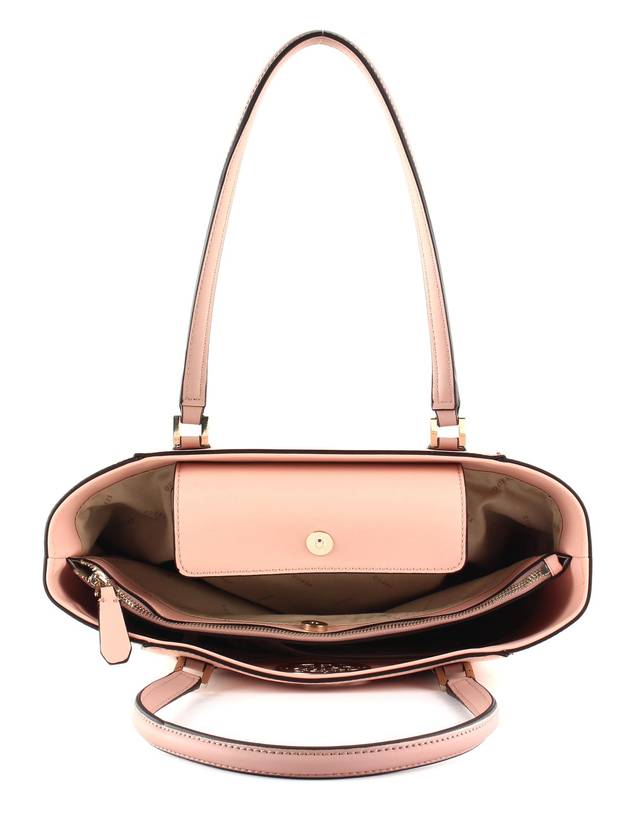 GUESS Open Road Tote Shopper Schultertasche Tasche Rose Multi Rosa Weiß Neu eBay