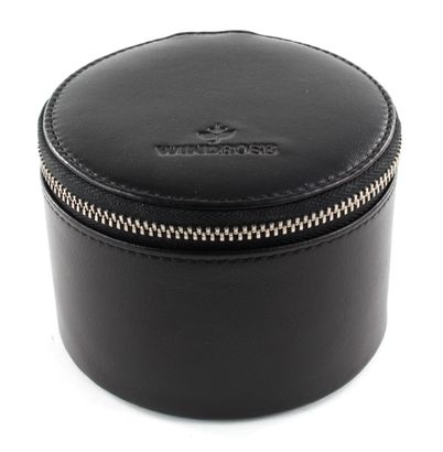 WINDROSE Nappa Jewelry Box Round Black