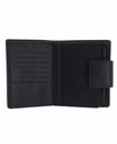 Golden Head Polo RFID Protect Billfold Coin Wallet with Snap Closure Black