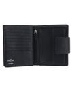 Golden Head Polo RFID Protect Billfold Coin Wallet with Snap Closure Black