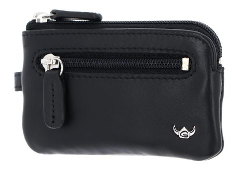 Golden Head Polo Zipped Key Case Black