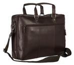 LEONHARD HEYDEN Dakota Zipped Briefcase 2 Compartments Brown