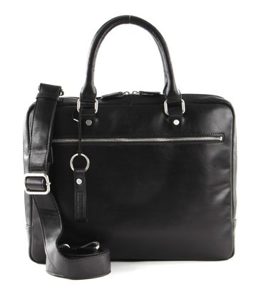 LEONHARD HEYDEN Cambridge Zipped Briefcase 1 Compartment Black