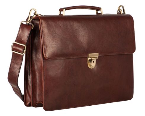 LEONHARD HEYDEN Cambridge Briefcase 2 Compartments Redbrown