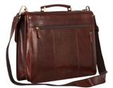 LEONHARD HEYDEN Cambridge Briefcase 2 Compartments Redbrown