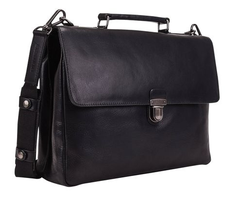 LEONHARD HEYDEN Roma Briefcase 2 Compartments Black