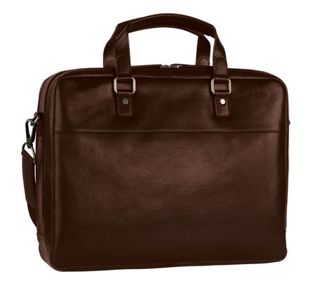 LEONHARD HEYDEN Roma Zipped Briefcase 2 Compartments Brown