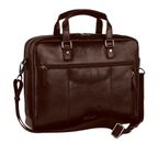 LEONHARD HEYDEN Roma Zipped Briefcase 2 Compartments Brown