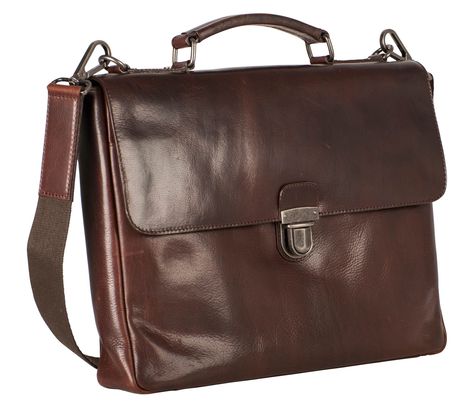 LEONHARD HEYDEN Roma Briefcase 1 Compartment Brown