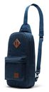 Herschel Heritage Shoulder Bag Indigo Denim Crosshatch