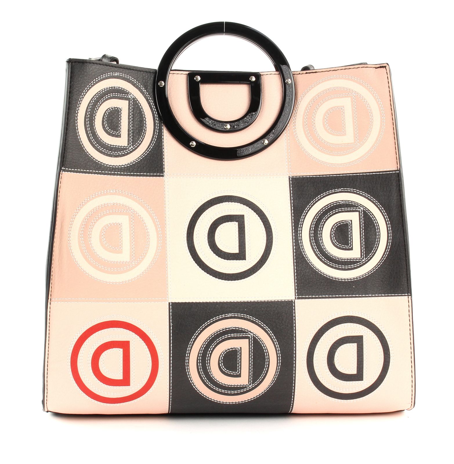 Desigual Logo Patch Merlo Shopping Bag Beige Ceres Webshop