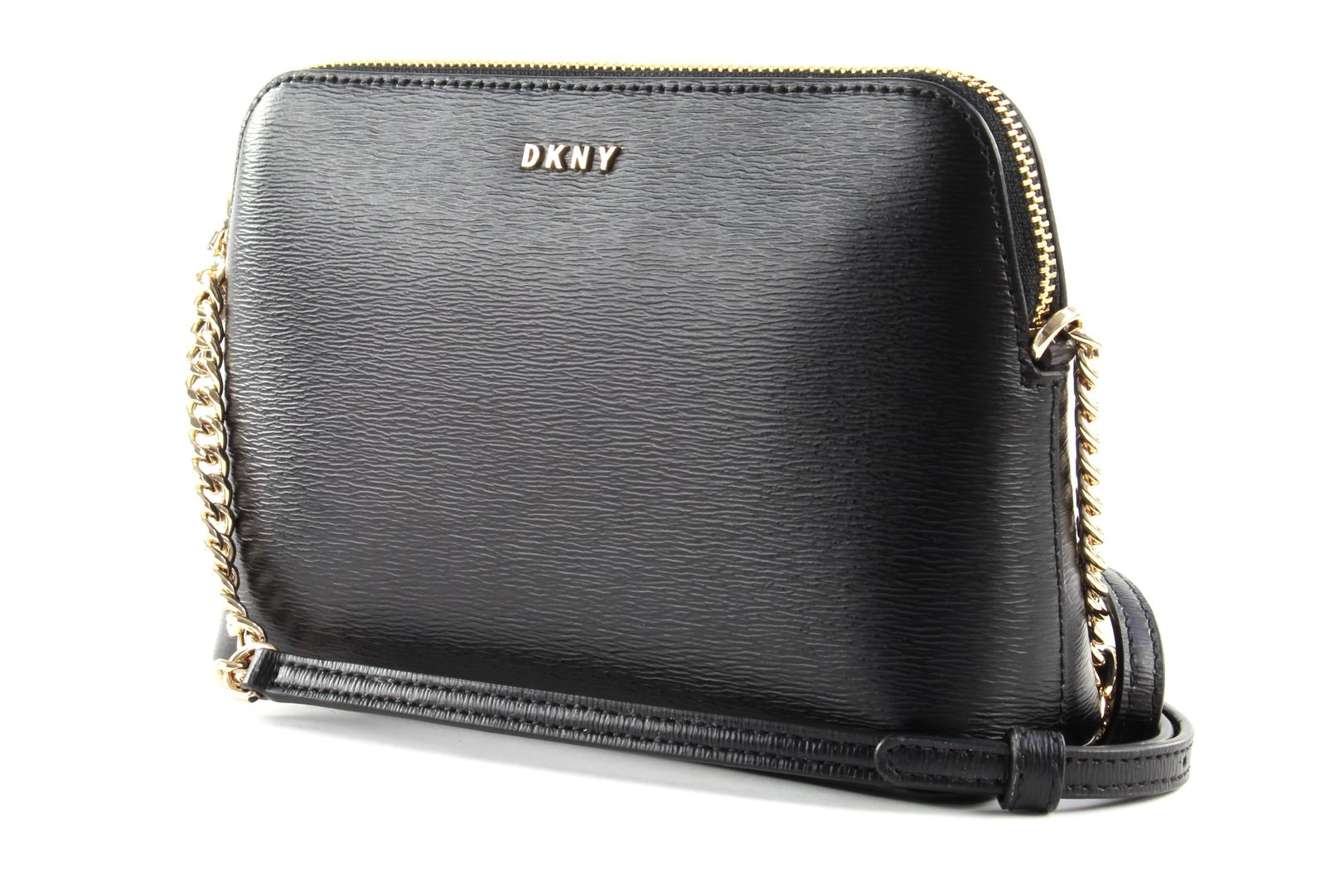 Dkny Lexington Dome Quilted Crossbody - Black/Gold