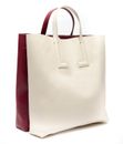 LACOSTE Fashion Show Double Tote Bag Cream-White Cerise