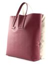 LACOSTE Fashion Show Double Tote Bag Cream-White Cerise