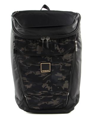 Hedgren Link Bond Large Backpack with Rain Cover 15,6" RFID Black / Camo Print