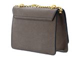 REPLAY Canvas Shoulder Bag with Studs Pale Grey Brown