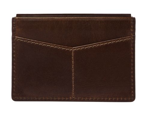 FOSSIL Derrick Card Case Dark Brown