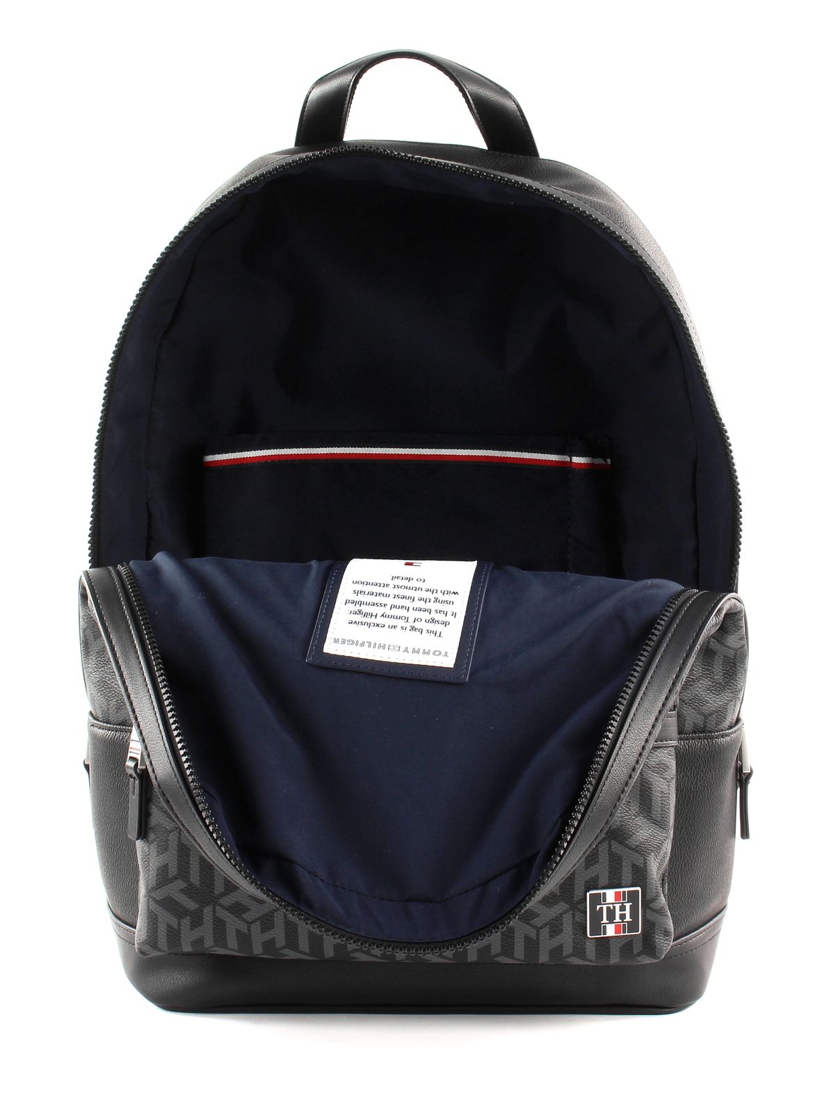 TOMMY HILFIGER Coated Canvas Backpack Tasche Black Monogram eBay