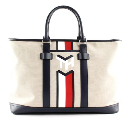 TOMMY HILFIGER Casual Canvas Tote Light Stone