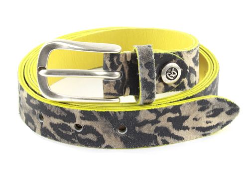 b.belt Cara Ledergürtel W75 Camel / Yellow