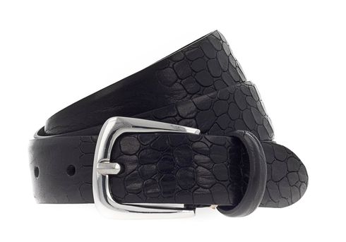 b.belt Charlisa Silver Belt W95 Black