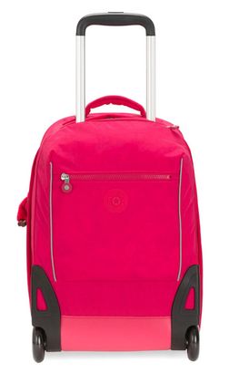 kipling Back To School Sari Wheeled Backpack True Pink