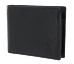U.S. POLO ASSN. Gary Horizontal Wallet with Coin Holder and Flap Black