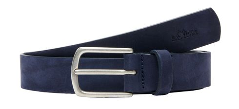 s.Oliver Leather Belt W80 Summer Navy