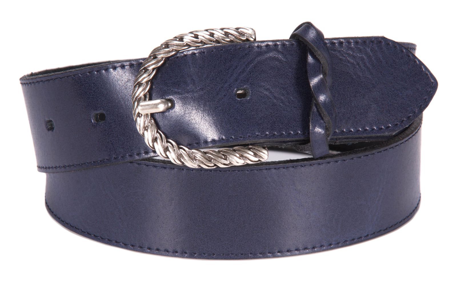Leather belt blue Clearance