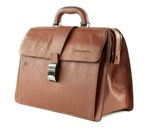 PIQUADRO Black Square Doctor´s Bag Cuoio Tabacco