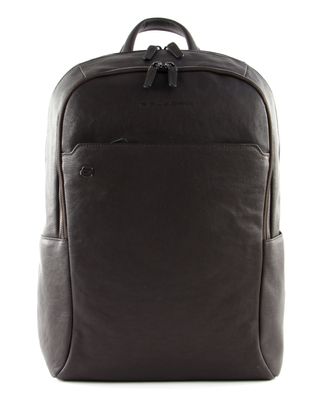 PIQUADRO Black Square Computer Backpack L Testa Di Moro