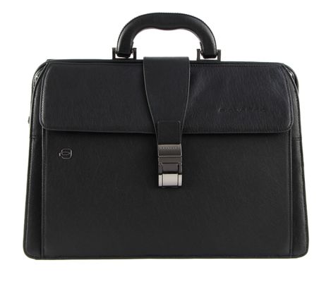 PIQUADRO Black Square Doctor´s Bag Nero