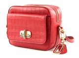 TOMMY HILFIGER Canvas Mix Camera Bag Croco Barbados Cherry
