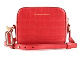 TOMMY HILFIGER Canvas Mix Camera Bag Croco Barbados Cherry