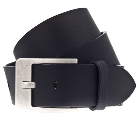 Vanzetti Denim Love 45mm Full Leather Belt W95 Black - kürzbar