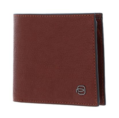 PIQUADRO Black Square Wallet Cuoio Tabacco