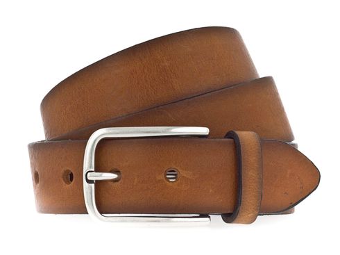 Vanzetti Denim Love 35mm Full Leather Belt W105 Cognac