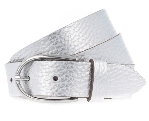 Vanzetti Glitter Radiance 30mm Metallic Belt W90 Silver Metallic