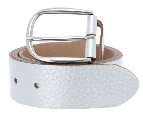 Vanzetti Glitter Radiance 40mm Metallic Belt W95 Silver Metallic