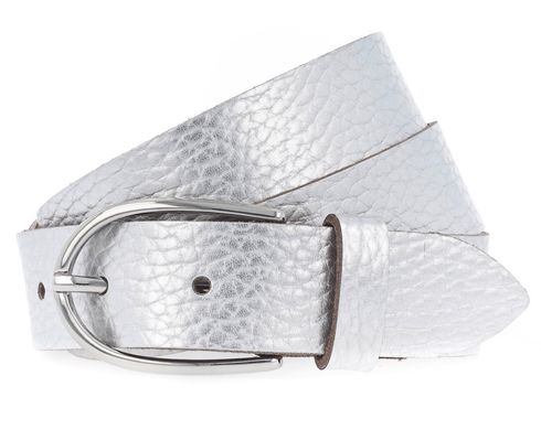 Vanzetti Glitter Radiance 30mm Metallic Belt W105 Silver Metallic