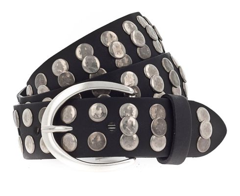 Vanzetti Hollywood Boulevard 35mm Full Leather Belt W85 Black