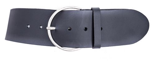 Vanzetti Hollywood Boulevard 60mm Round Leather Belt W75 Black