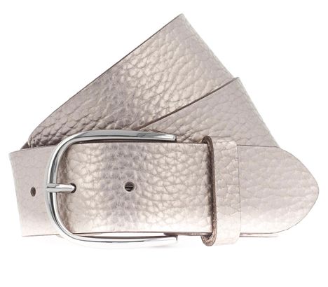 Vanzetti Glitter Radiance 40mm Metallic Belt W100 Platinumgold Metallic