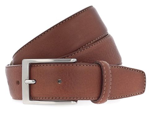 Vanzetti Dresscode: Business 35mm Cambered Full Leather Belt W90 Cognac - kürzbar