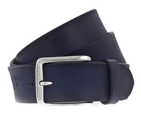 Vanzetti Denim Love 40mm Full Leather Belt W90 Marine - kürzbar