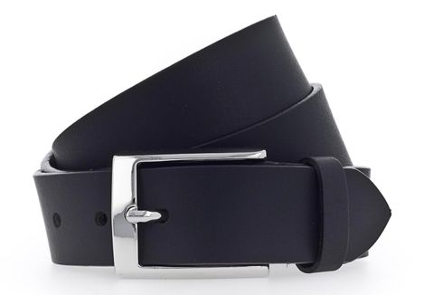 Vanzetti Dresscode: Business 35mm Full Leather Belt W80 Black - shortenable