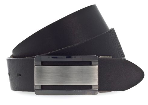 Vanzetti Classics 35mm Full Leather Belt W110 Black - kürzbar