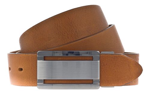 Vanzetti Classics 35mm Full Leather Belt W100 Cognac - kürzbar