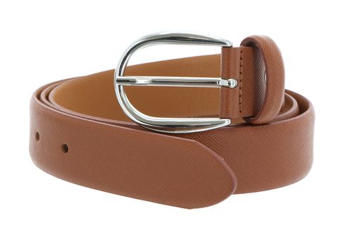 Vanzetti Classics 30mm Cambered Leather Belt W75 Cognac