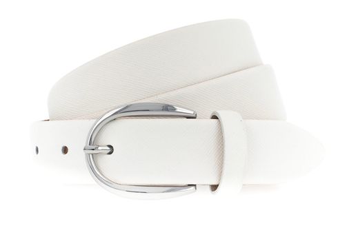 Vanzetti Classics 30mm Cambered Leather Belt W90 White